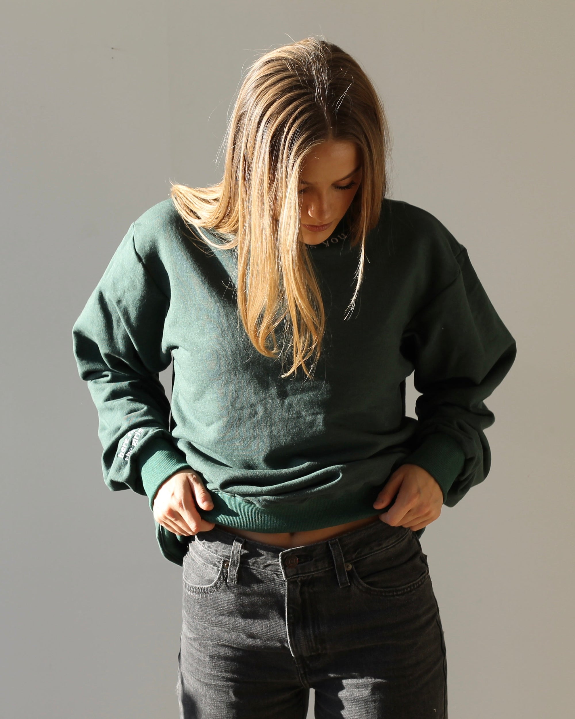 ONE-OF-A-KIND Forest Green Crewneck