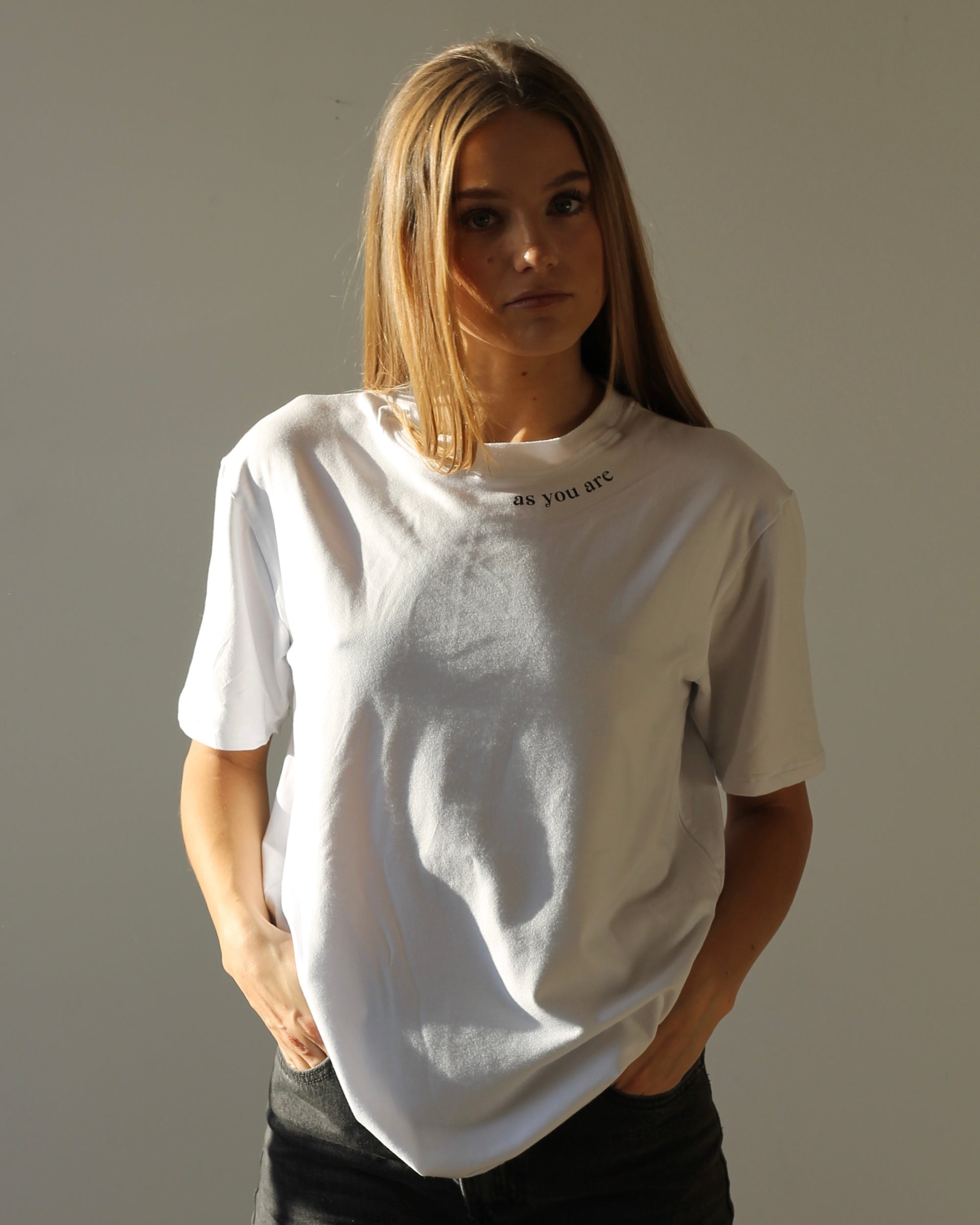 Here for Everyone Cozy White Tee