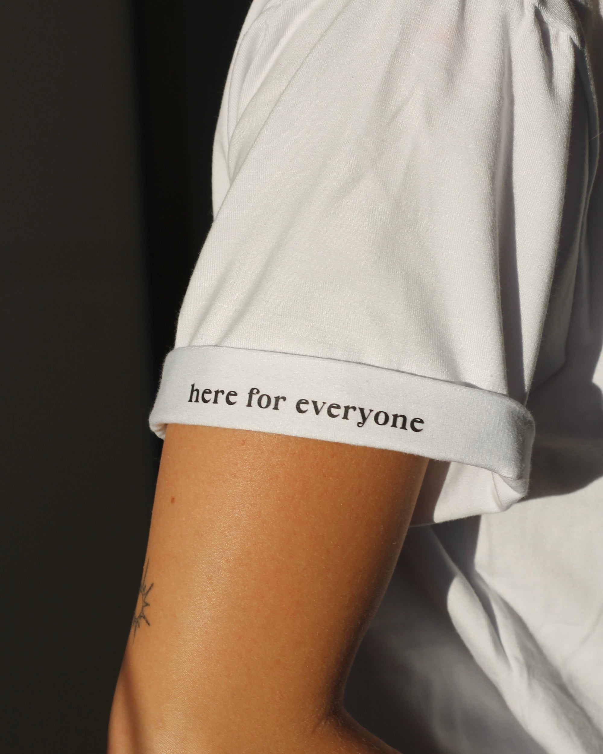 Here for Everyone Cozy White Tee